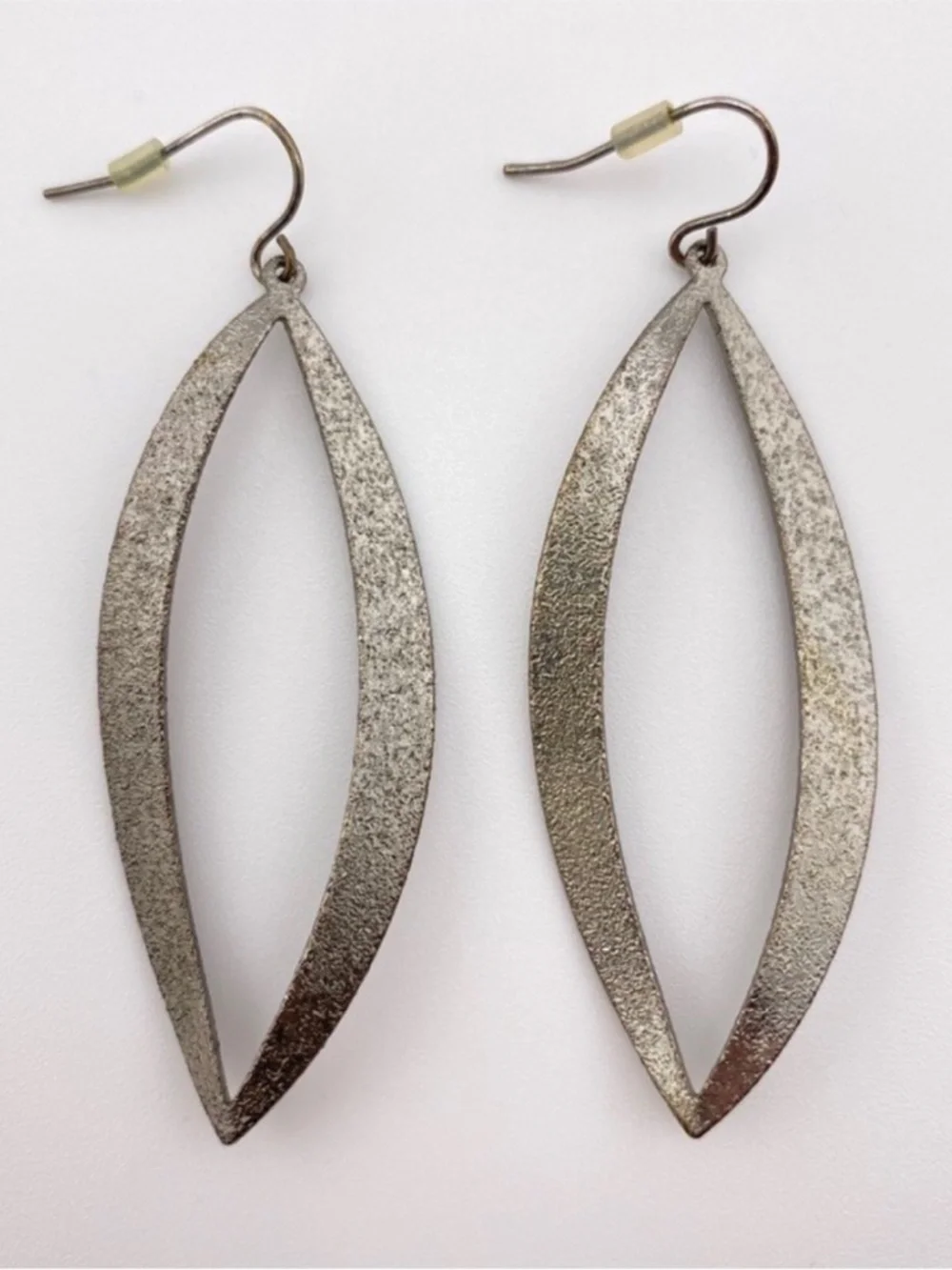 (4) Silver Tone Leaf Shaped Earrings